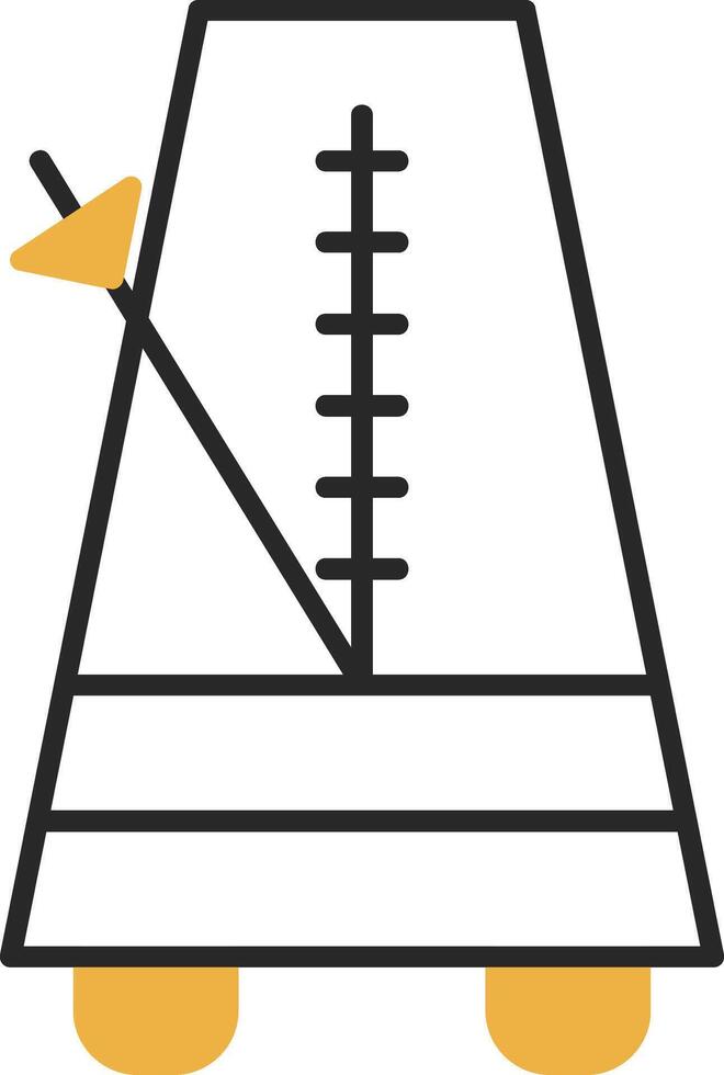 Metronome Skined Filled Icon vector