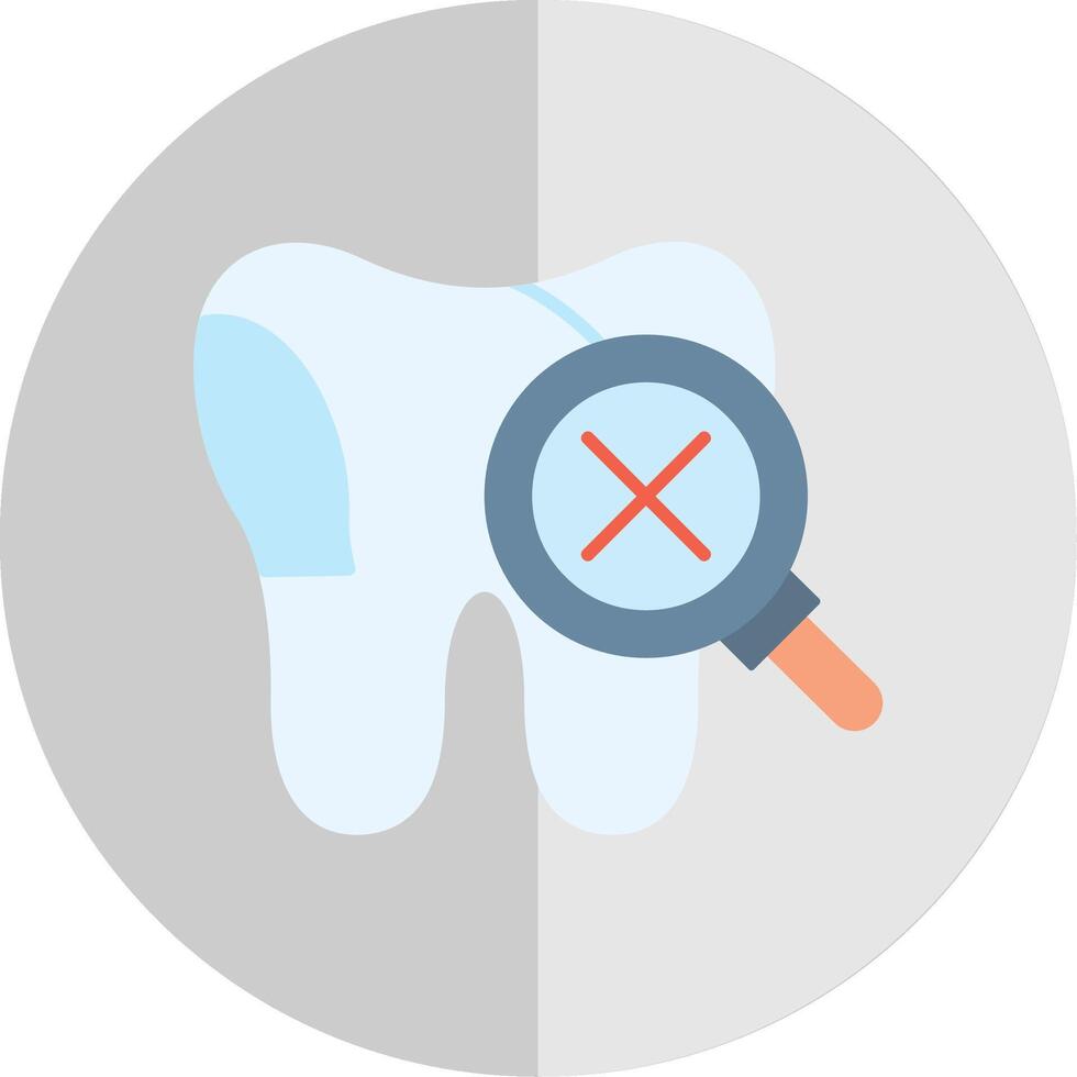Unhealthy Tooth Flat Scale Icon vector