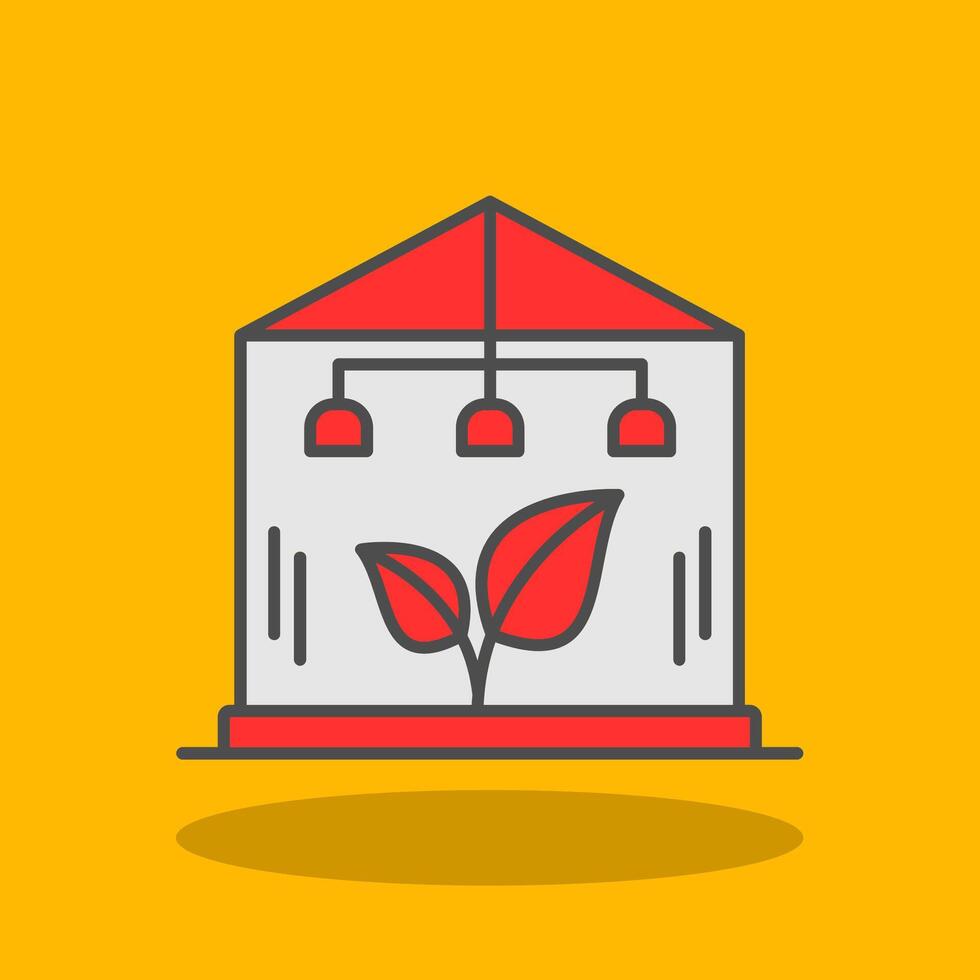 Greenhouse Filled Shadow Icon vector