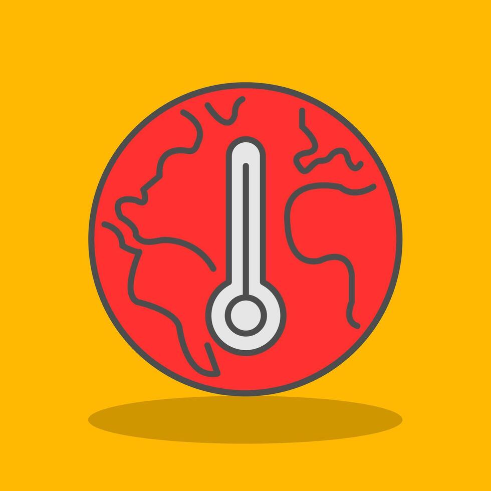 Climate Change Filled Shadow Icon vector
