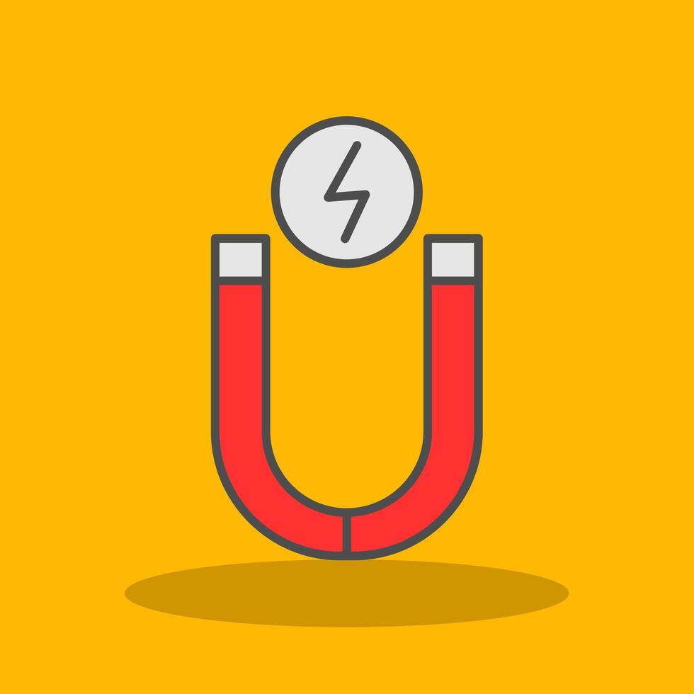 Magnet Filled Shadow Icon vector