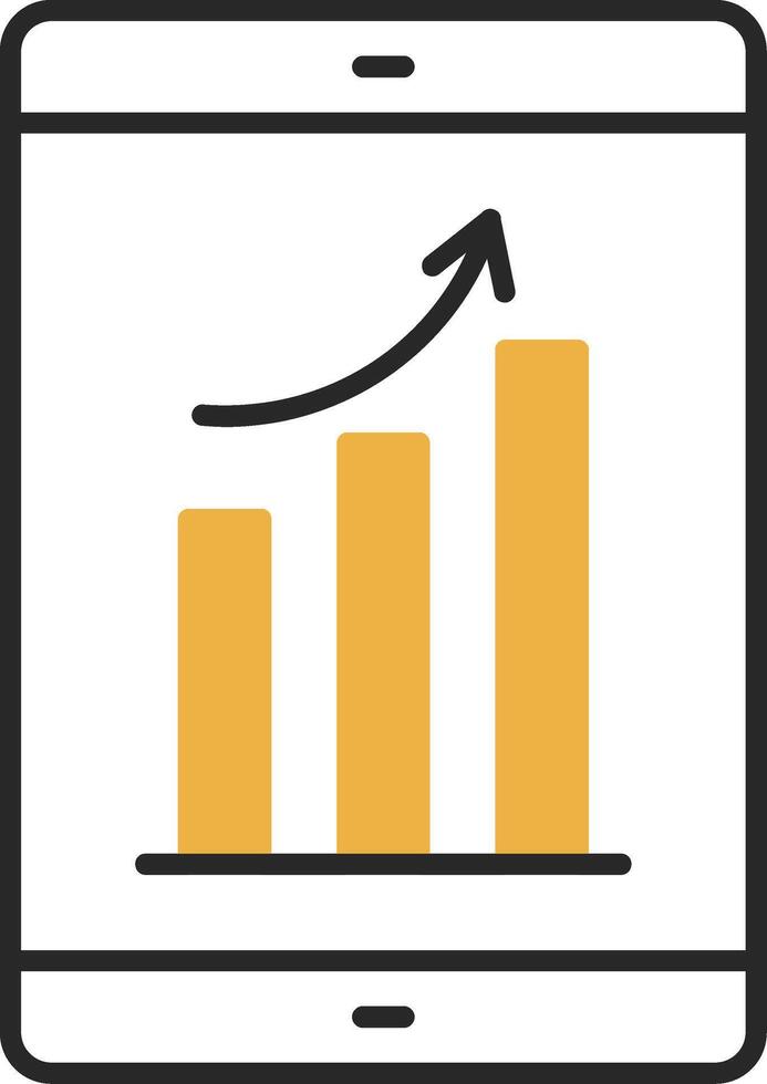 Growth Skined Filled Icon vector