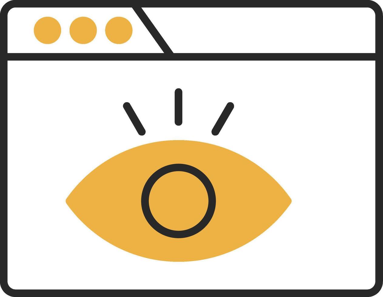 Visualization Skined Filled Icon vector