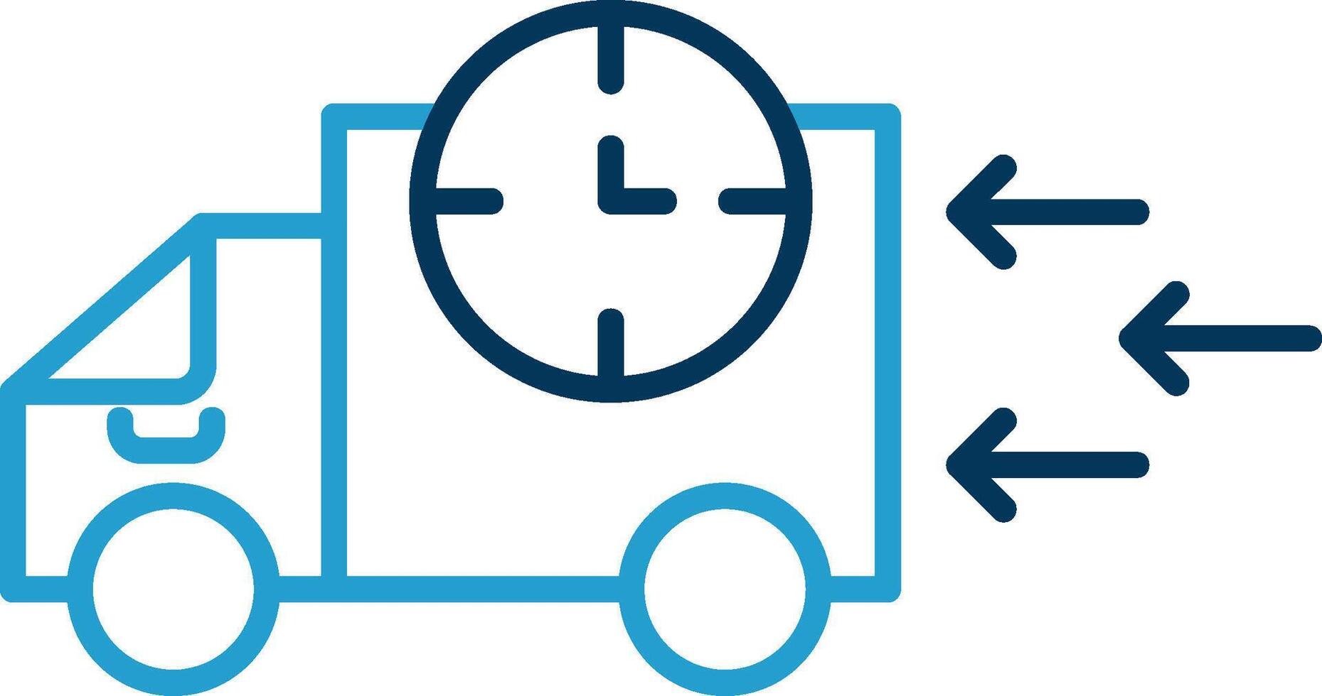 Fast Delivery Line Blue Two Color Icon vector