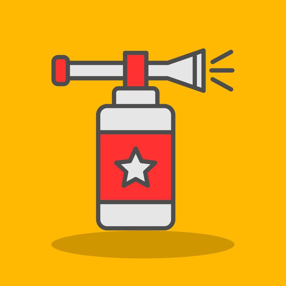 Air Horn Filled Shadow Icon vector