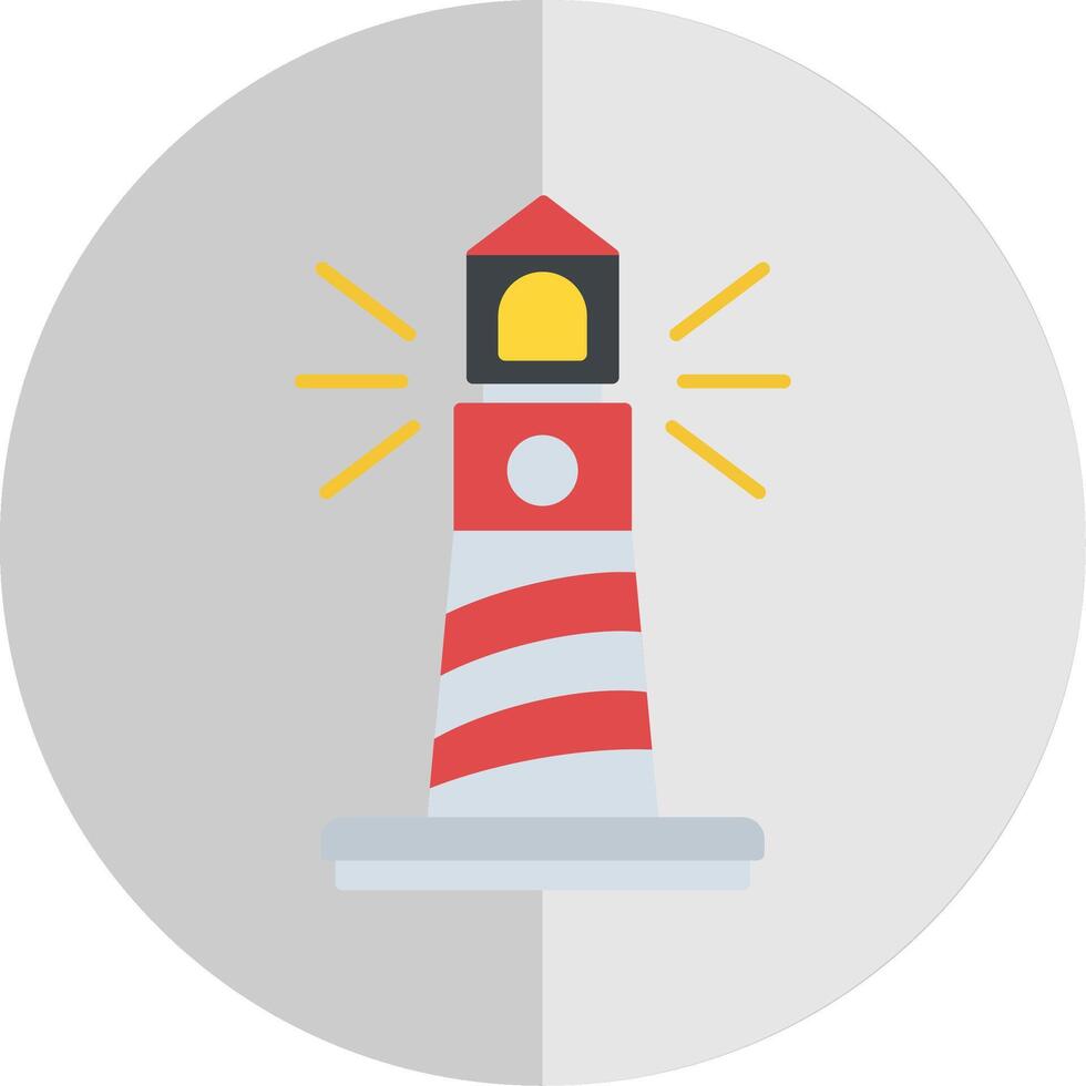 Lighthouse Flat Scale Icon vector