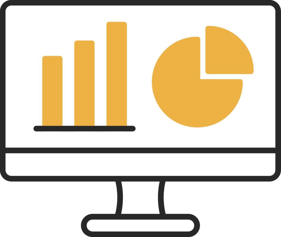 Dashboard Skined Filled Icon vector