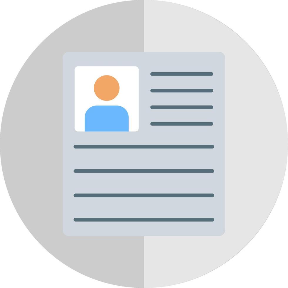 Curriculum Flat Scale Icon vector
