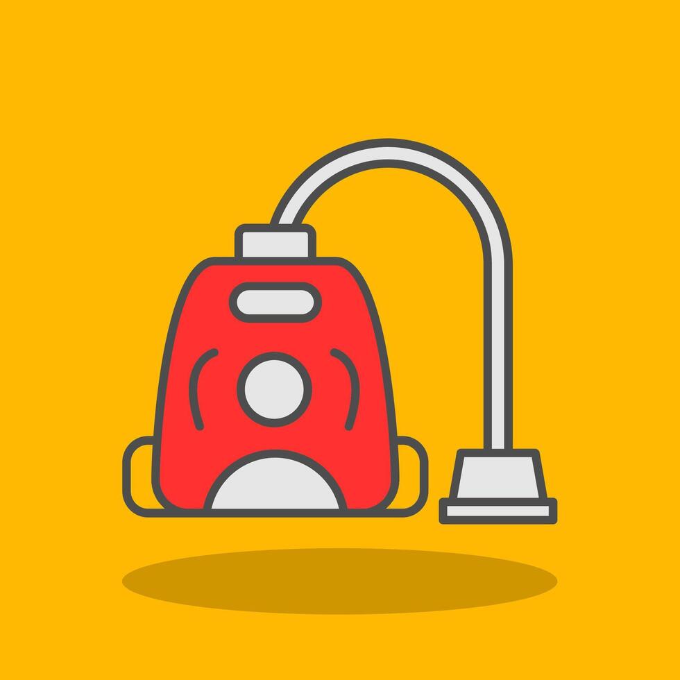 Vacuum Cleaner Filled Shadow Icon vector