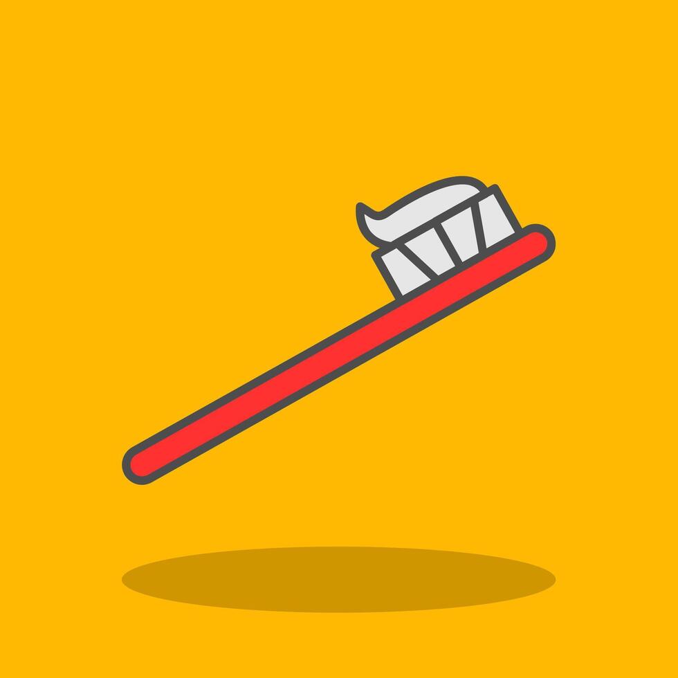 Toothbrush Filled Shadow Icon vector