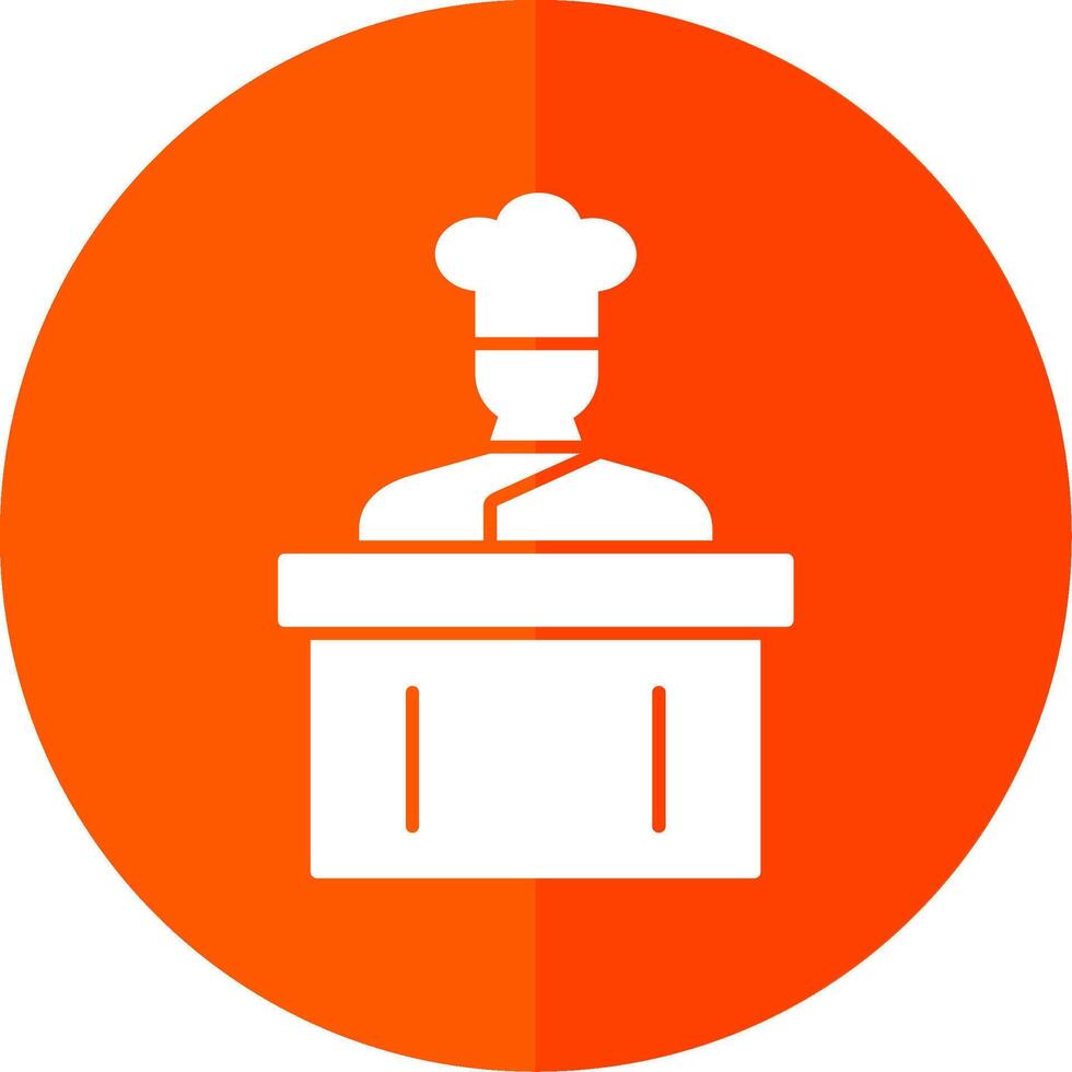 Cooking Show Glyph Red Circle Icon vector