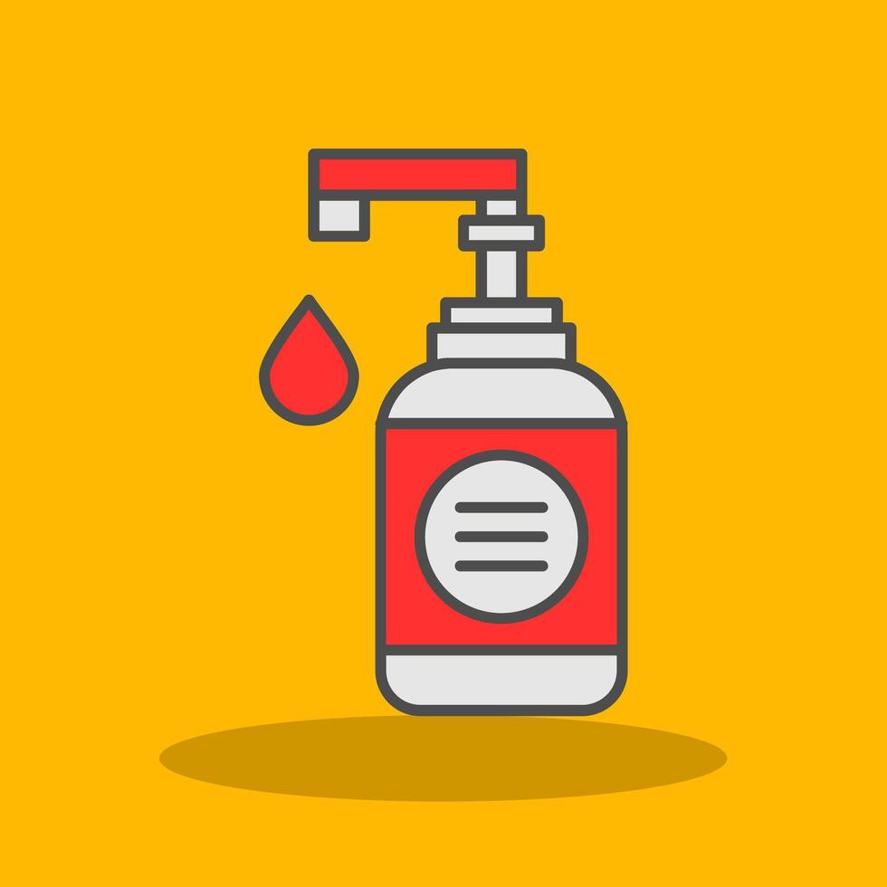 Hand Soap Filled Shadow Icon vector