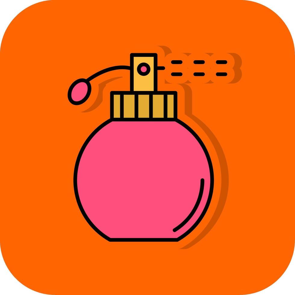 Fragrance Filled Orange background Icon vector