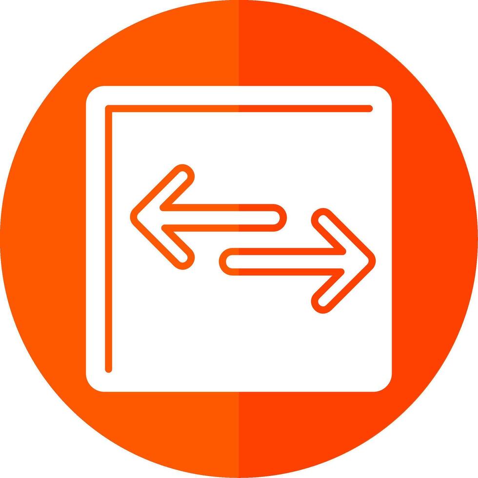 Opposite Arrow Glyph Red Circle Icon vector