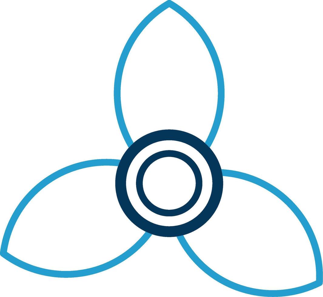 Bougainvillea Line Blue Two Color Icon vector