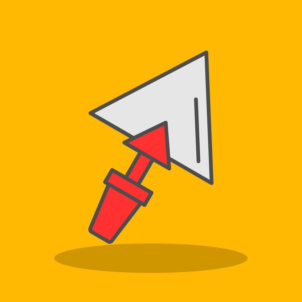 Plastering Trowel Filled Shadow Icon vector