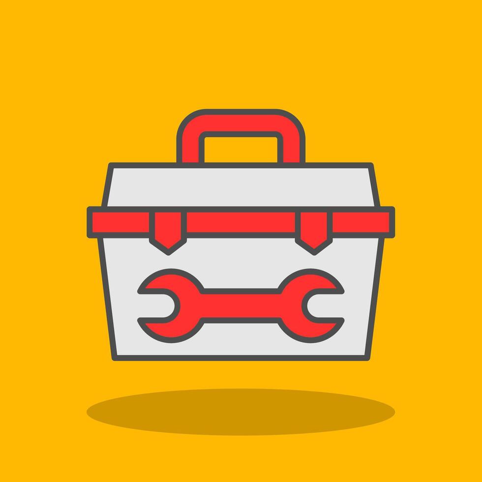 Toolbox Filled Shadow Icon vector