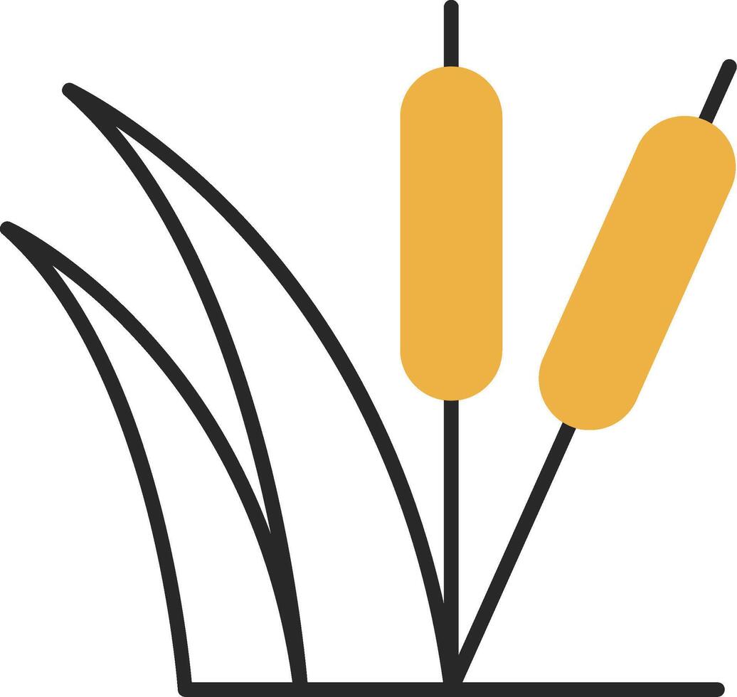 Sedge Skined Filled Icon vector