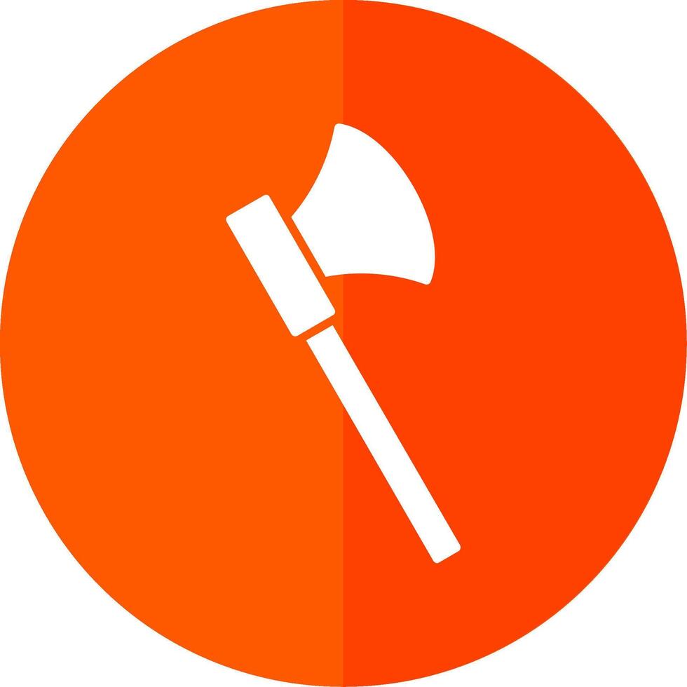 Axe Glyph Red Circle Icon vector