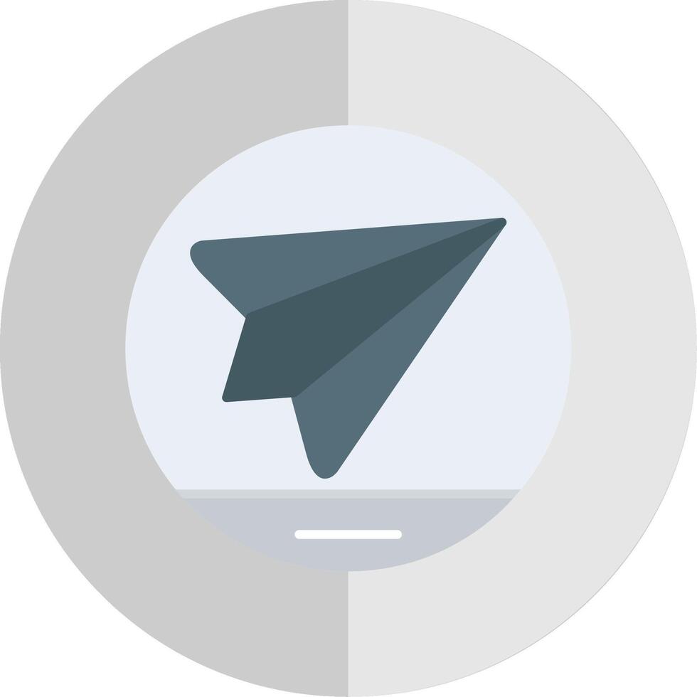 Paper Plane Flat Scale Icon vector