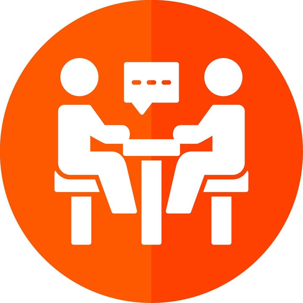 Meeting Glyph Red Circle Icon vector