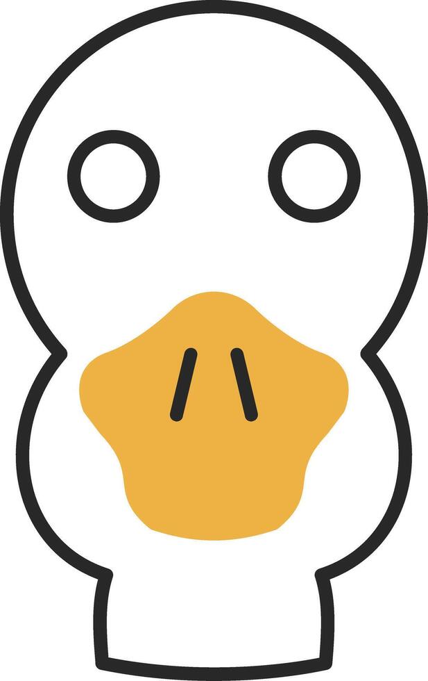 Duck Skined Filled Icon vector