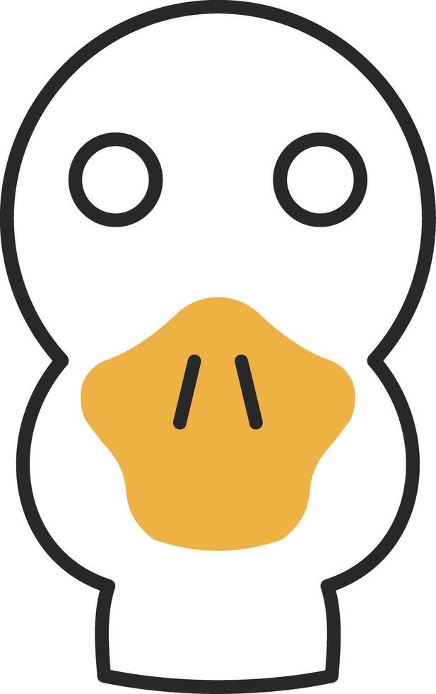 Duck Skined Filled Icon vector