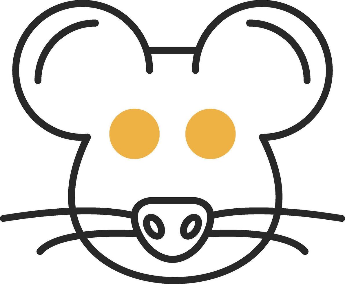 Mouse Skined Filled Icon vector
