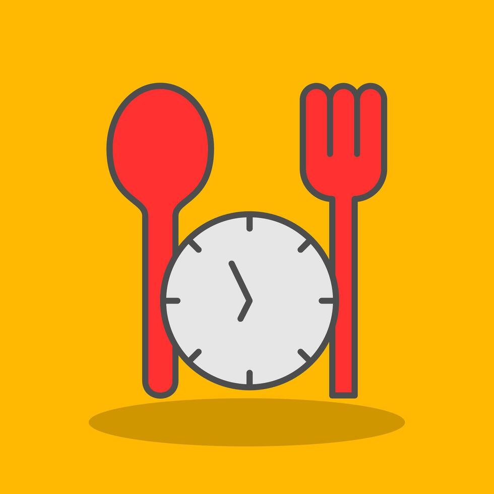 Fasting Filled Shadow Icon vector