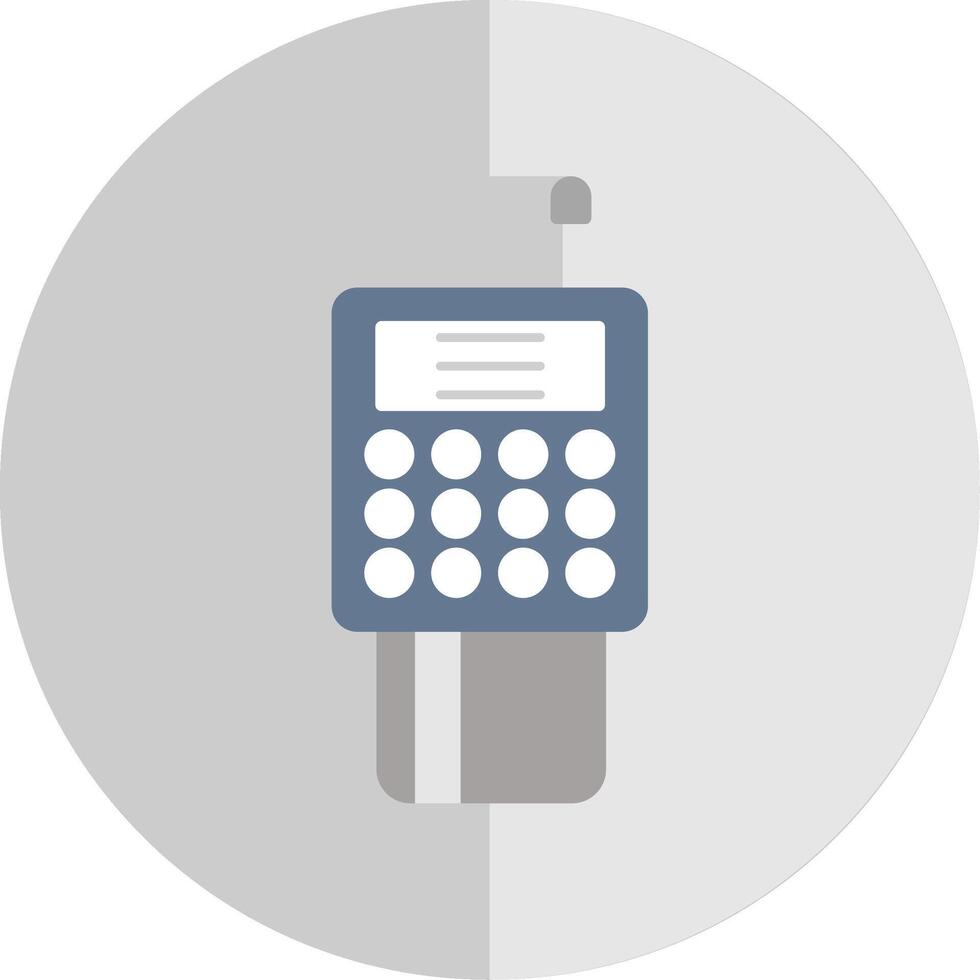Bank Terminal Flat Scale Icon vector