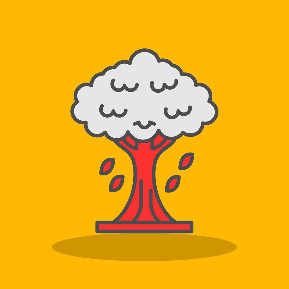 árbol lleno sombra icono vector