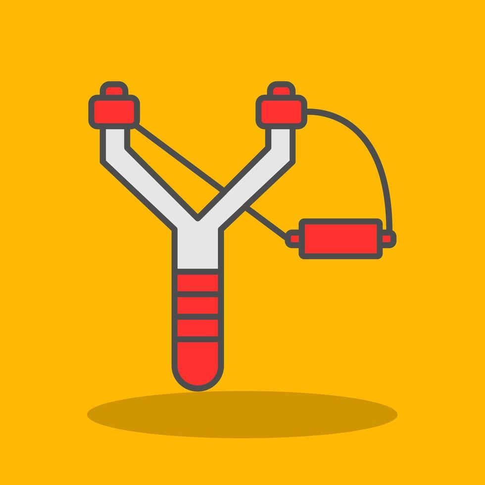 Slingshot Filled Shadow Icon vector