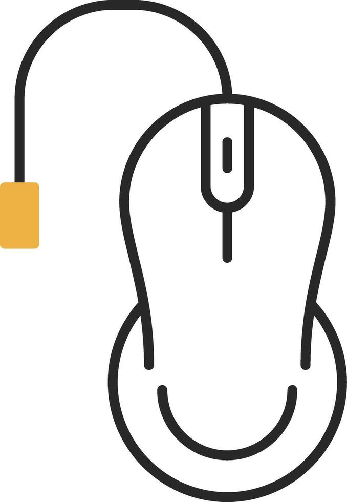 Mouse Skined Filled Icon vector