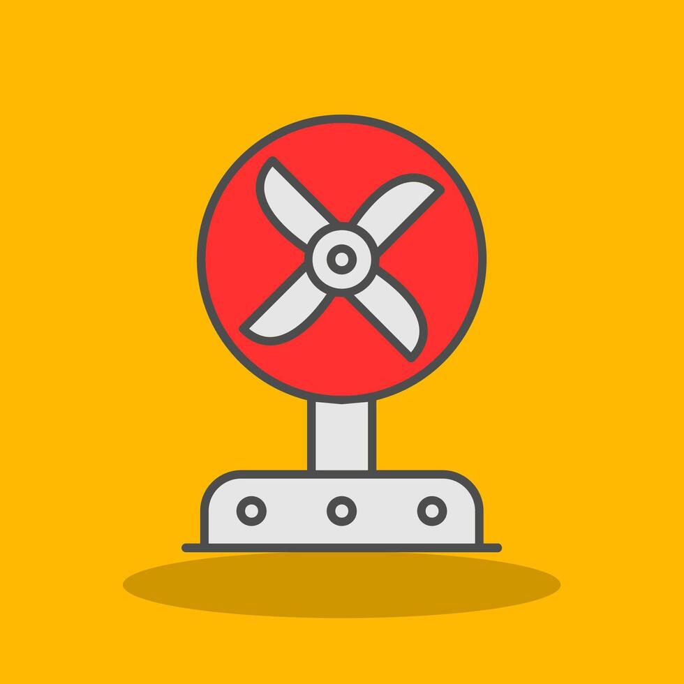 Fan Filled Shadow Icon vector