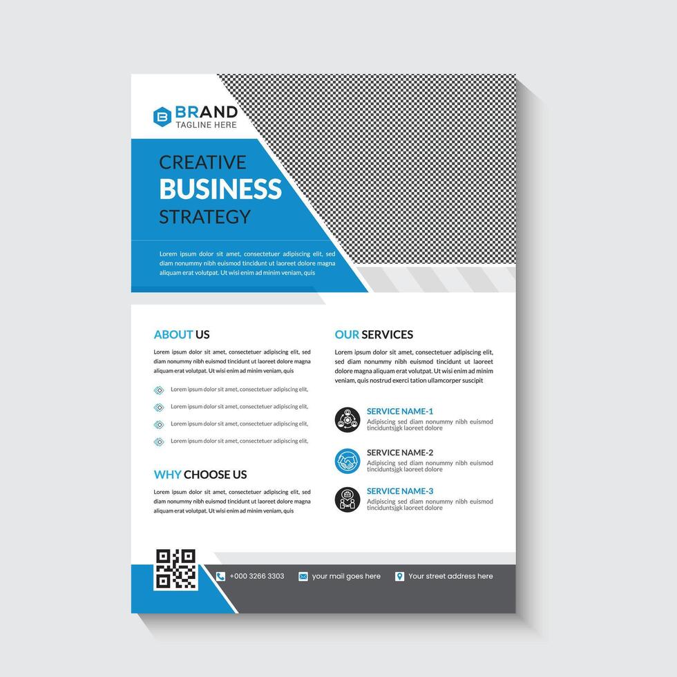 Corporate and business flyer template design vector