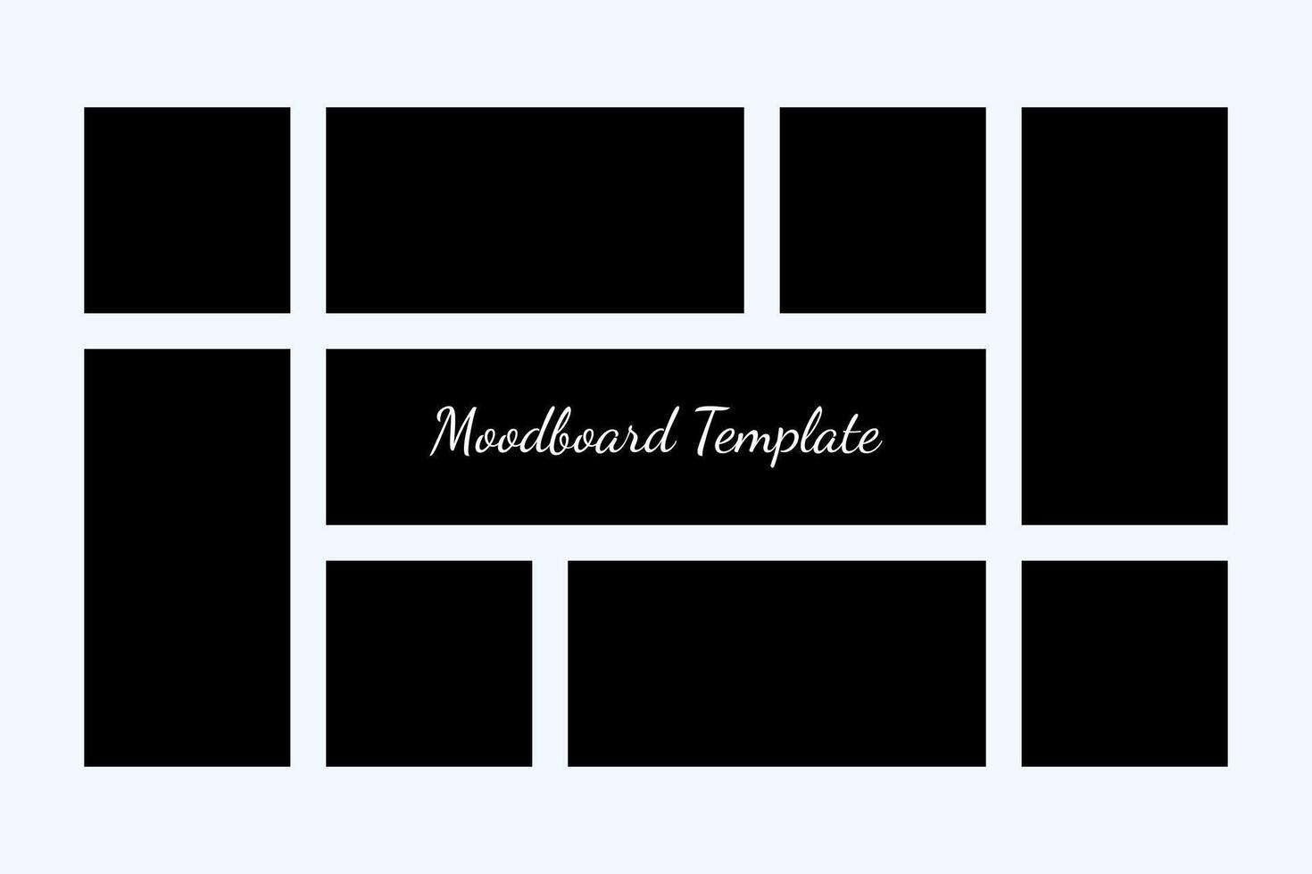 Top view Moodboard Frame Collage Template and text space vector