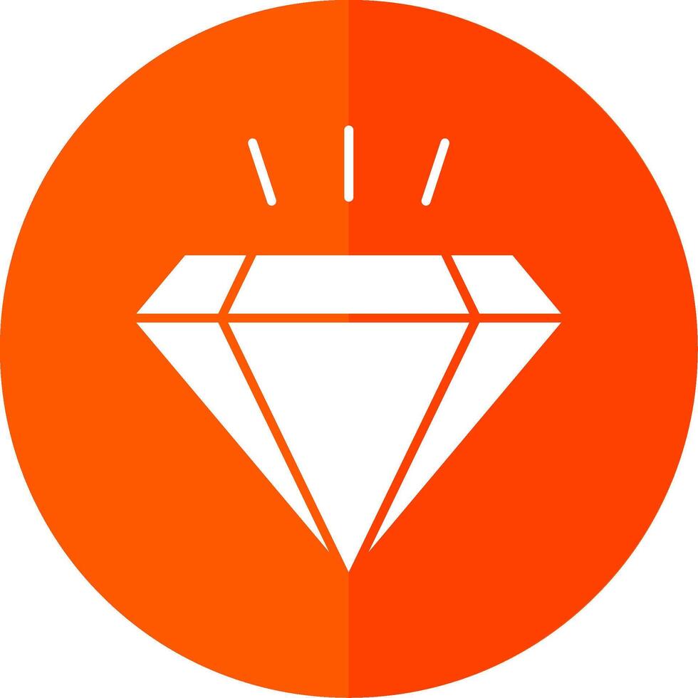 Diamond Glyph Red Circle Icon vector