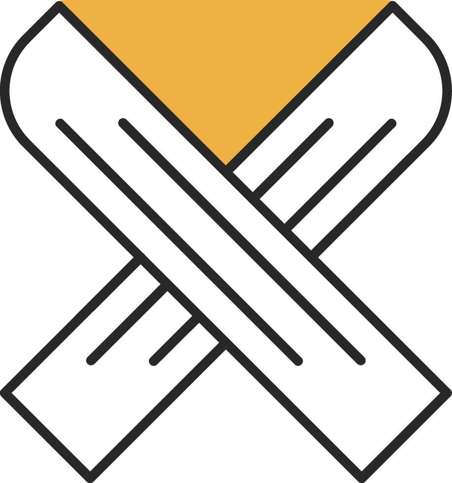 Scarf Skined Filled Icon vector