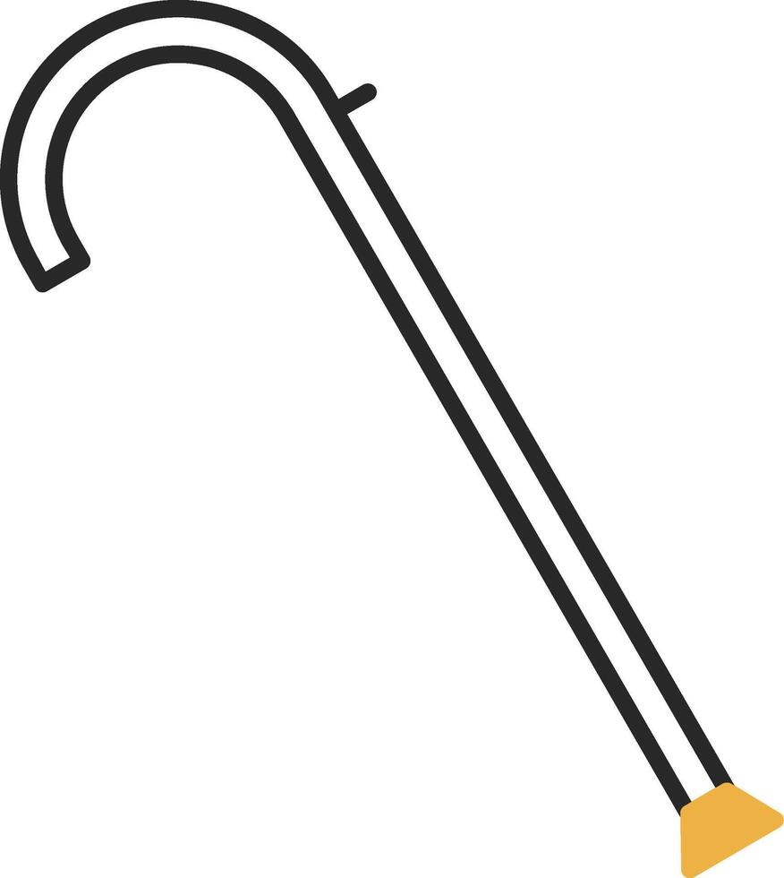 Walking Stick Skined Filled Icon vector