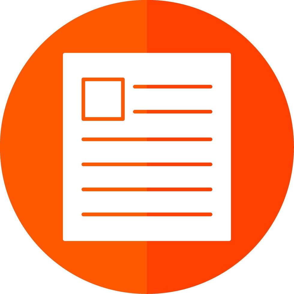 News Glyph Red Circle Icon vector