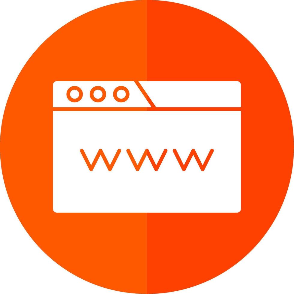 Www Glyph Red Circle Icon vector