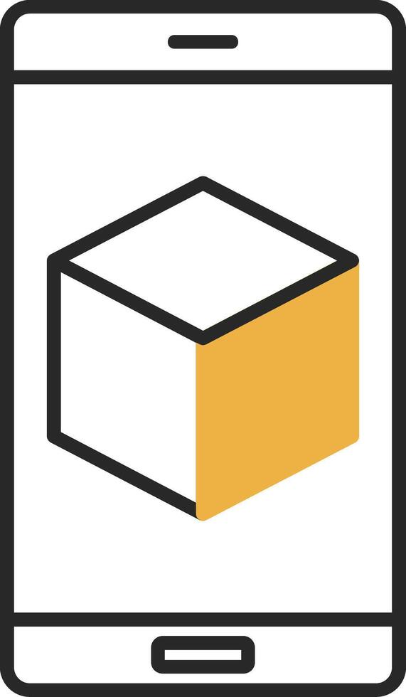 3d Skined Filled Icon vector