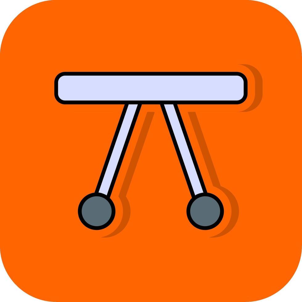 Swinging Cradle Filled Orange background Icon vector