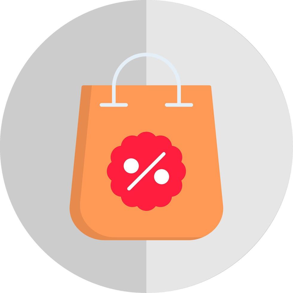 Shopping Bag Flat Scale Icon vector