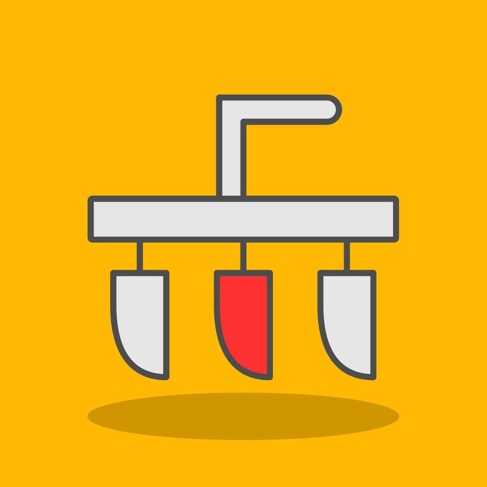 Plough Filled Shadow Icon vector