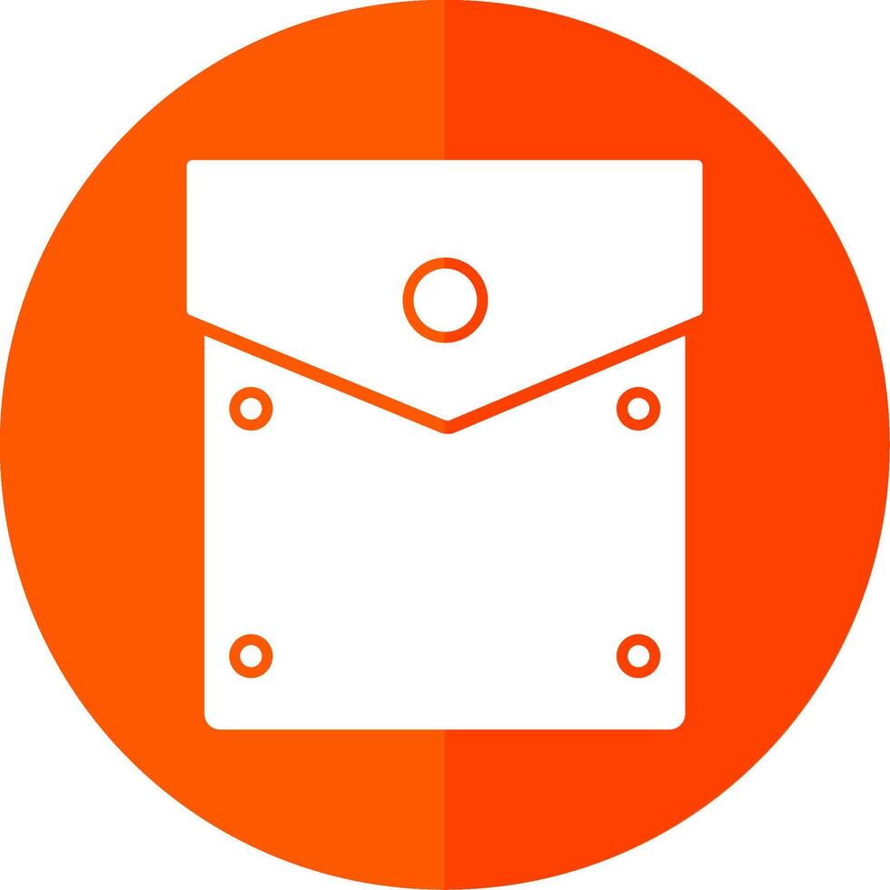 Pocket Square Glyph Red Circle Icon vector