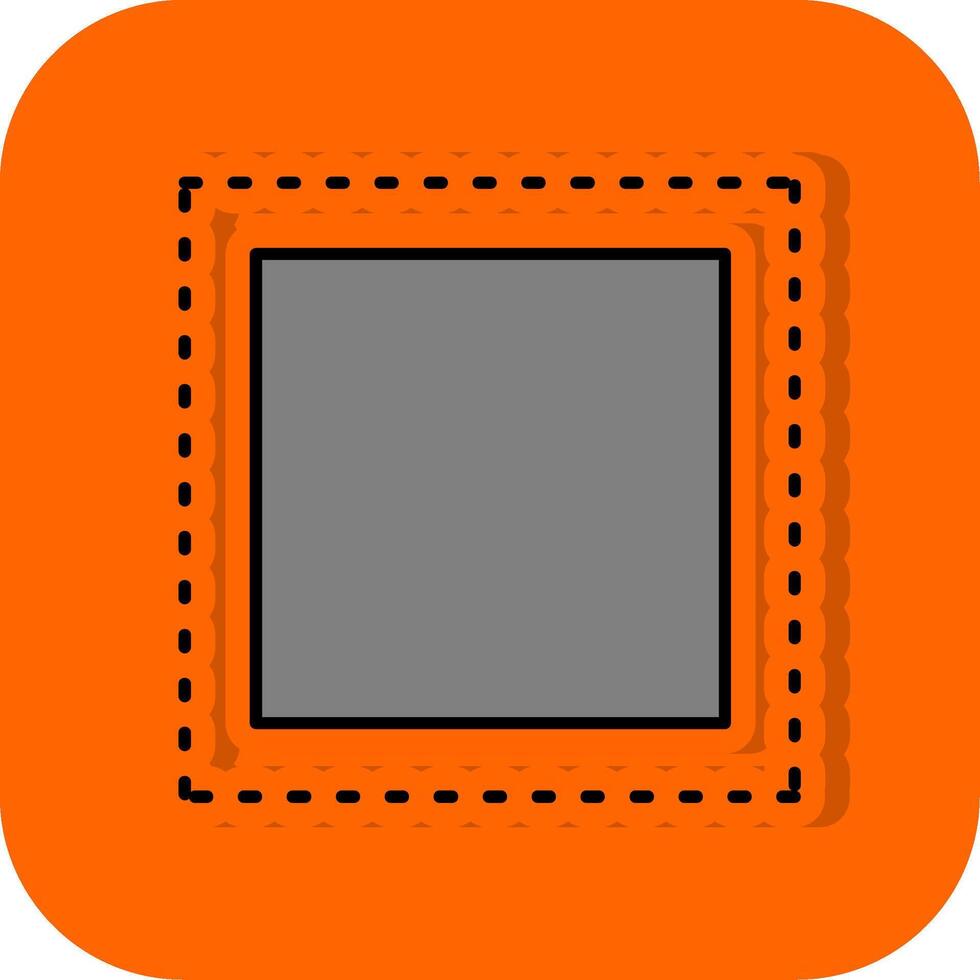 Marquee Filled Orange background Icon vector