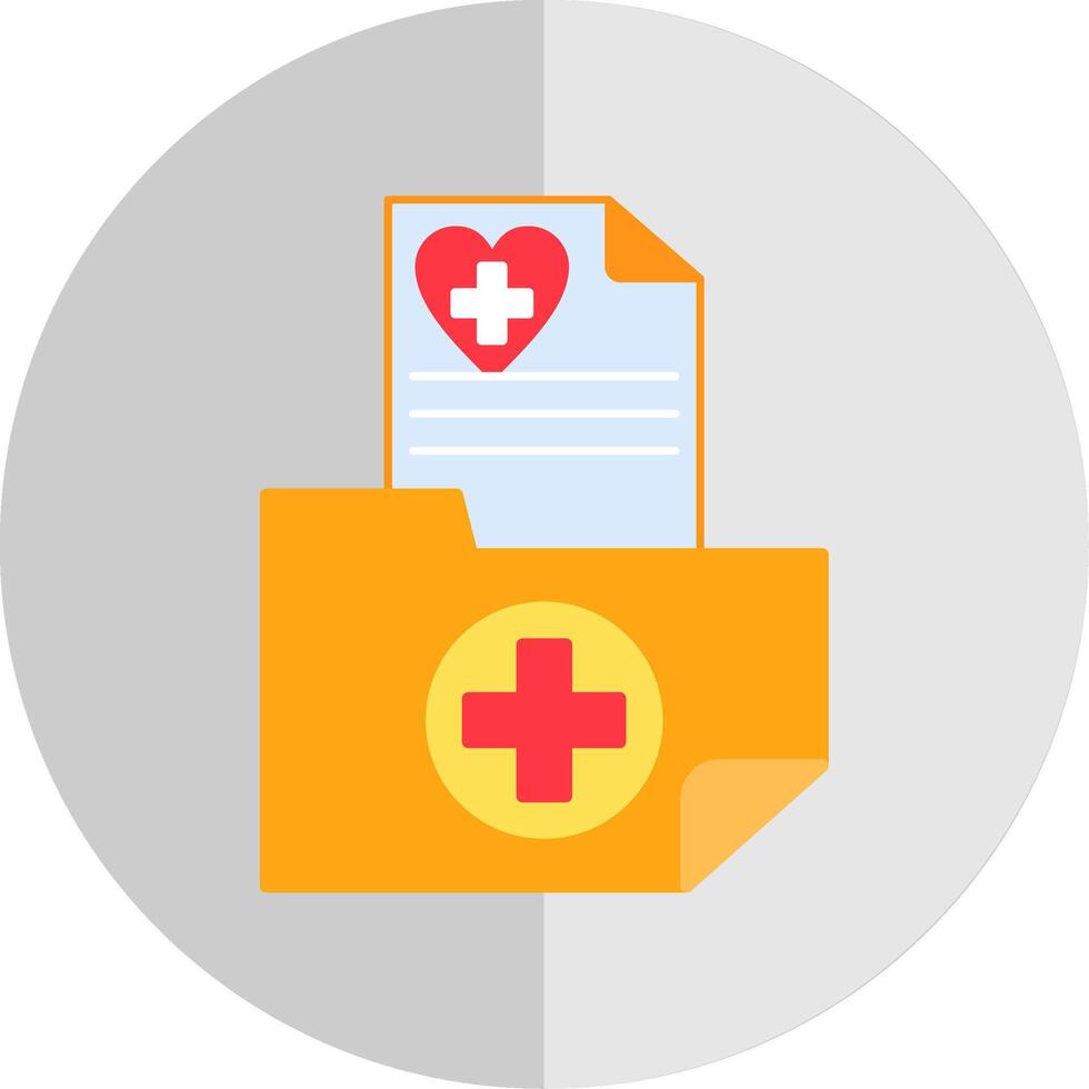 Medical Folder Flat Scale Icon vector