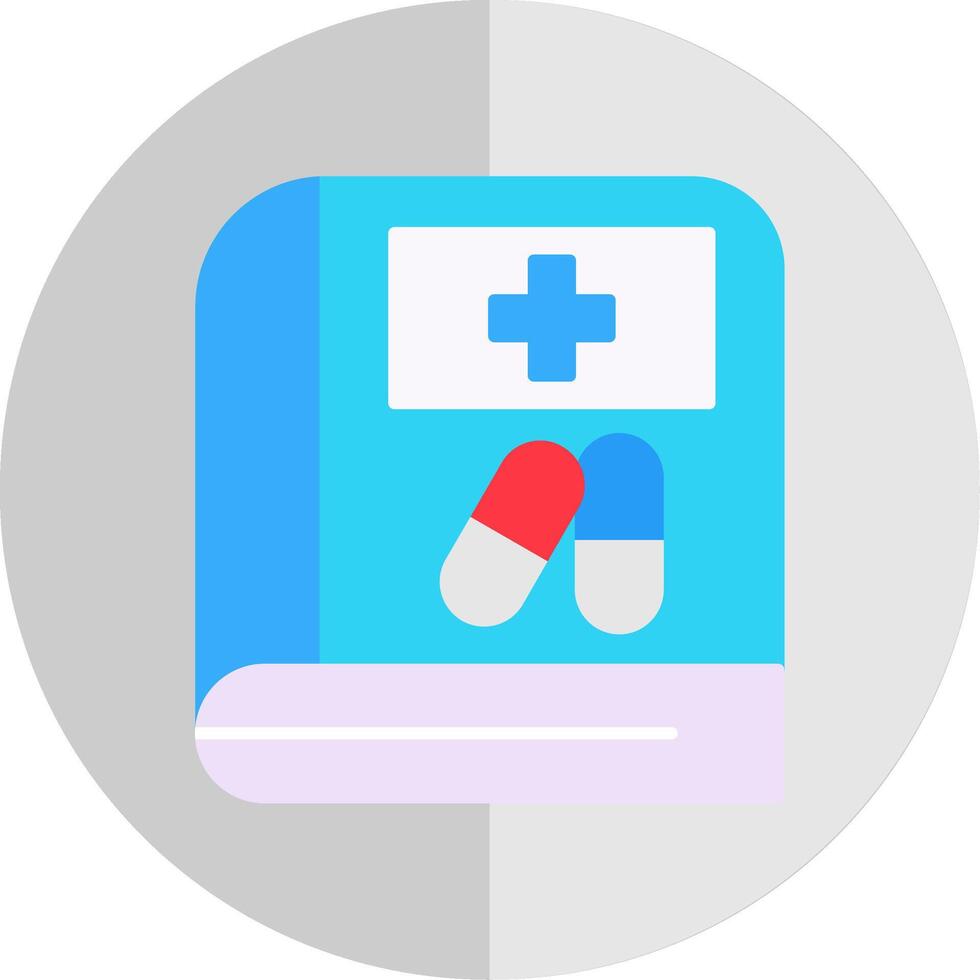 Medical Book Flat Scale Icon vector