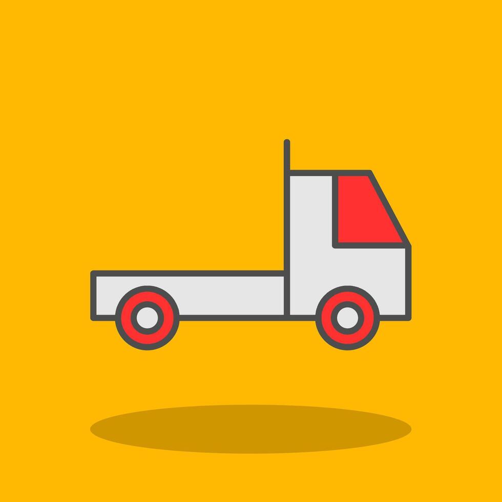 Lorry Filled Shadow Icon vector